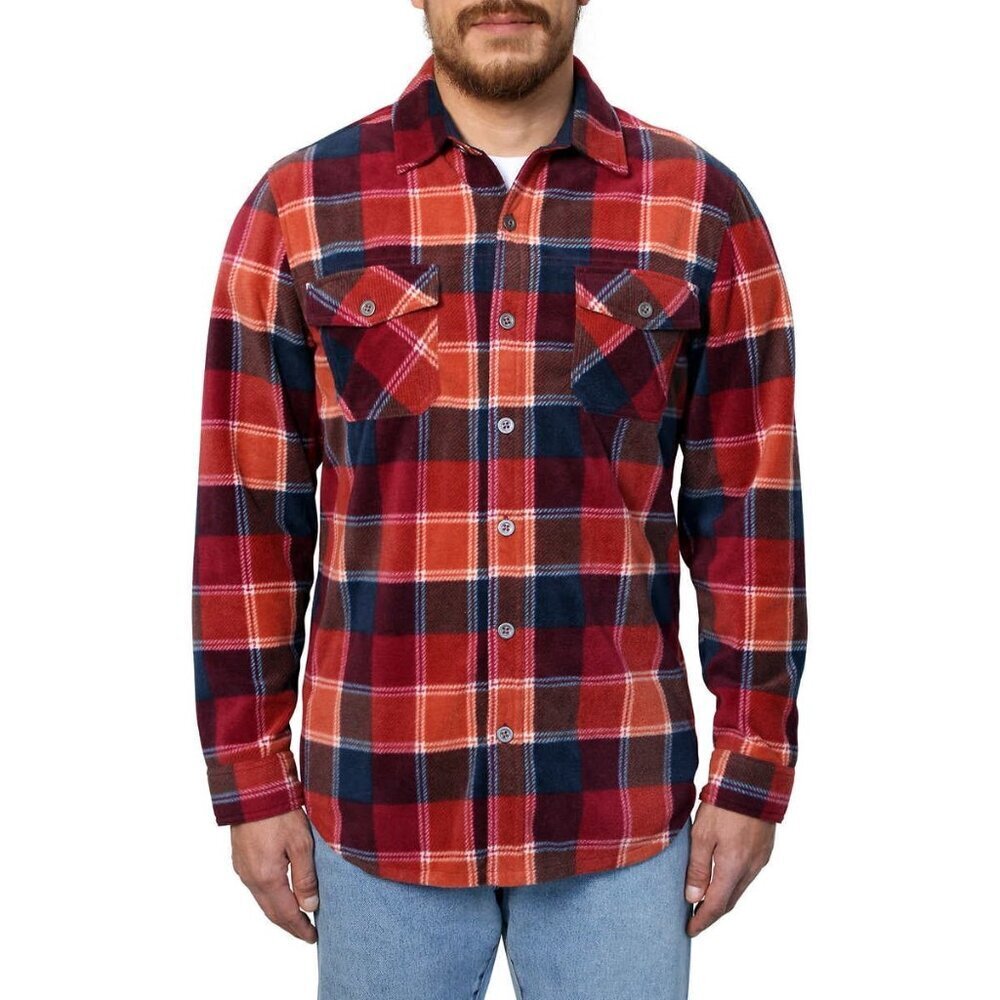 Freedom Foundry Plaid Fleece Shirt Jacket – Size M – EUC